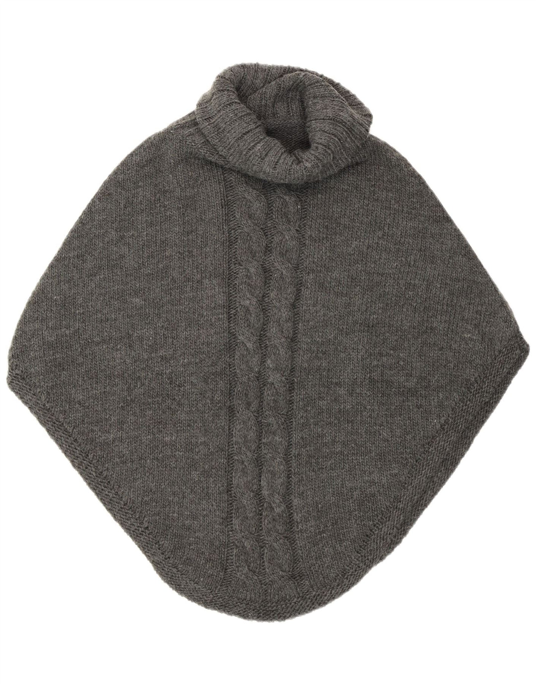Poncho Jumper feminino vintage tamanho único cinza