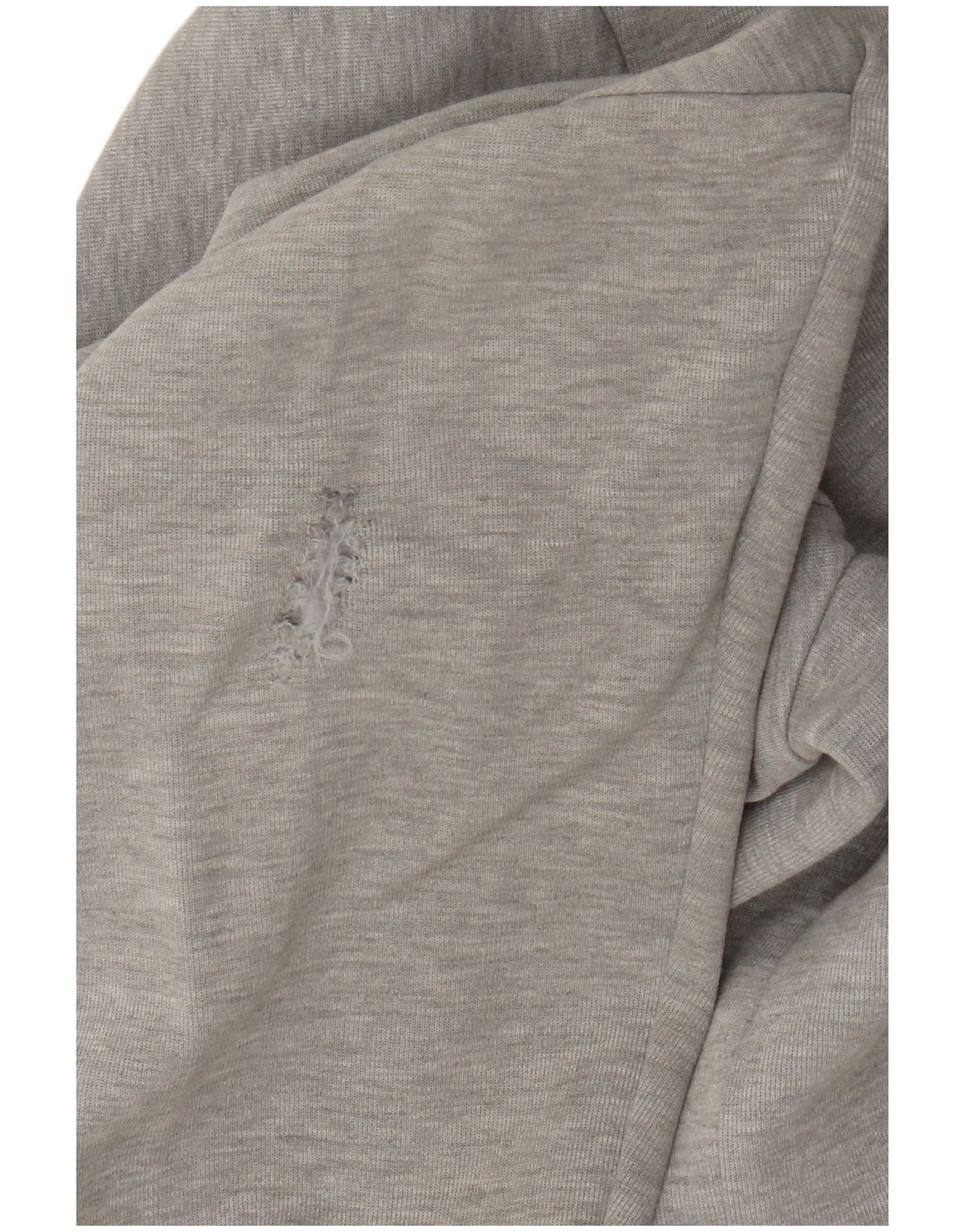 Suéter masculino Nike com capuz e zíper cinza médio algodão manchado