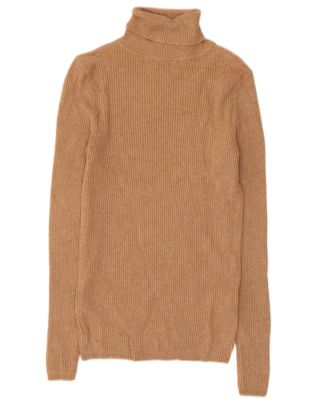Suéter feminino Marks & Spencer com gola redonda e viscose marrom pequena Reino Unido 10