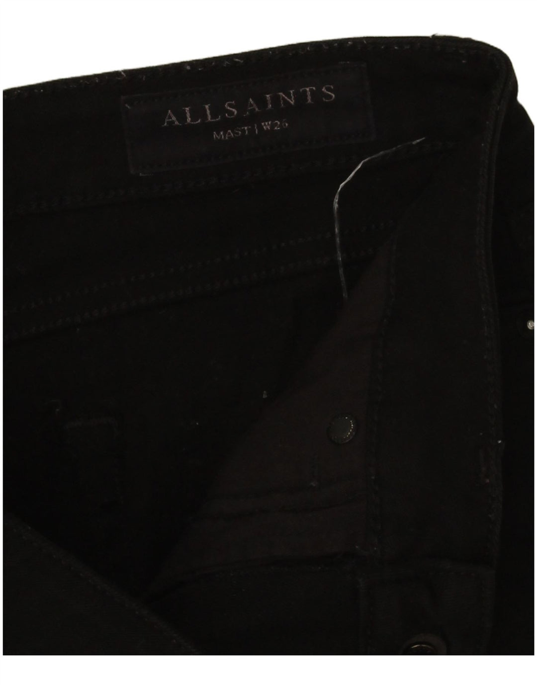 Calça jeans skinny feminina All Saints W26 L28 algodão preto