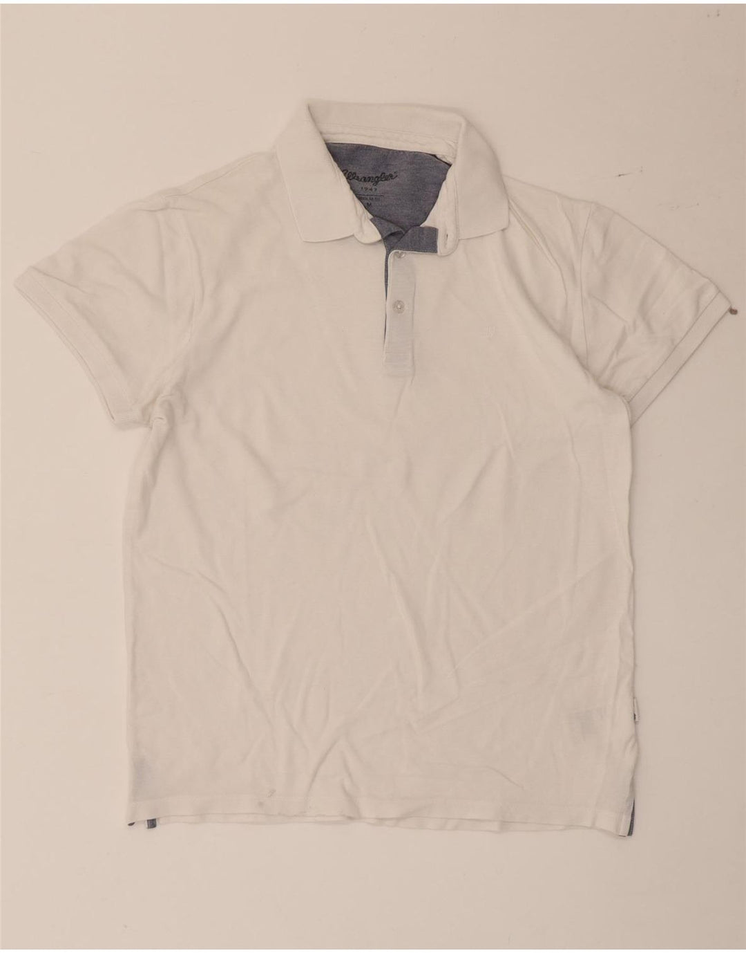 Camisa polo masculina de ajuste regular WRANGLER de algodão branco médio