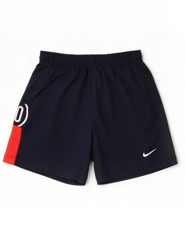 Shorts esportivos gráficos masculinos Nike médio azul marinho colorblock poliéster