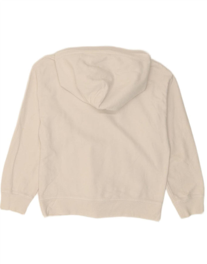 Suéter feminino com capuz gráfico oversized LEVI'S Reino Unido 6 XS algodão branco