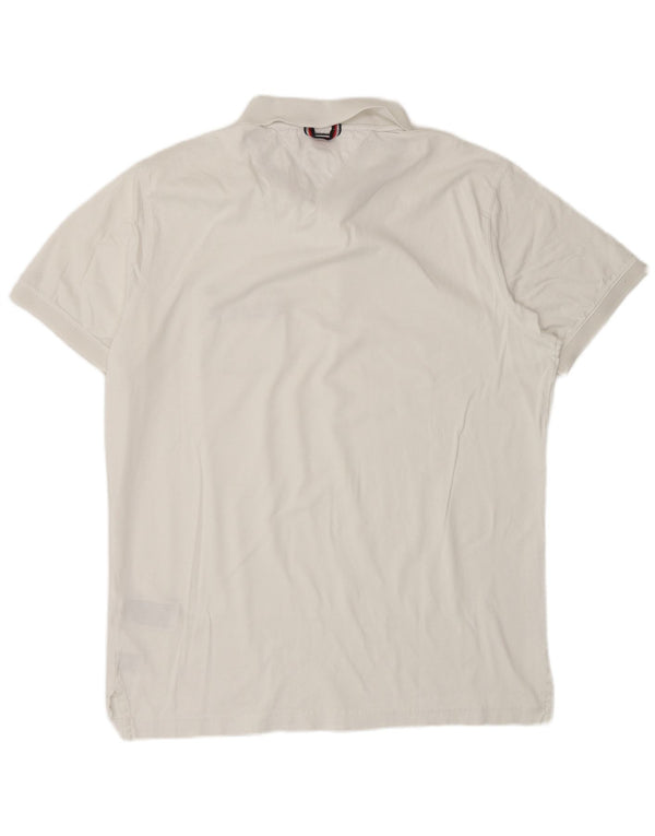 Camisa polo masculina Tommy Hilfiger Slim Fit XL algodão branco