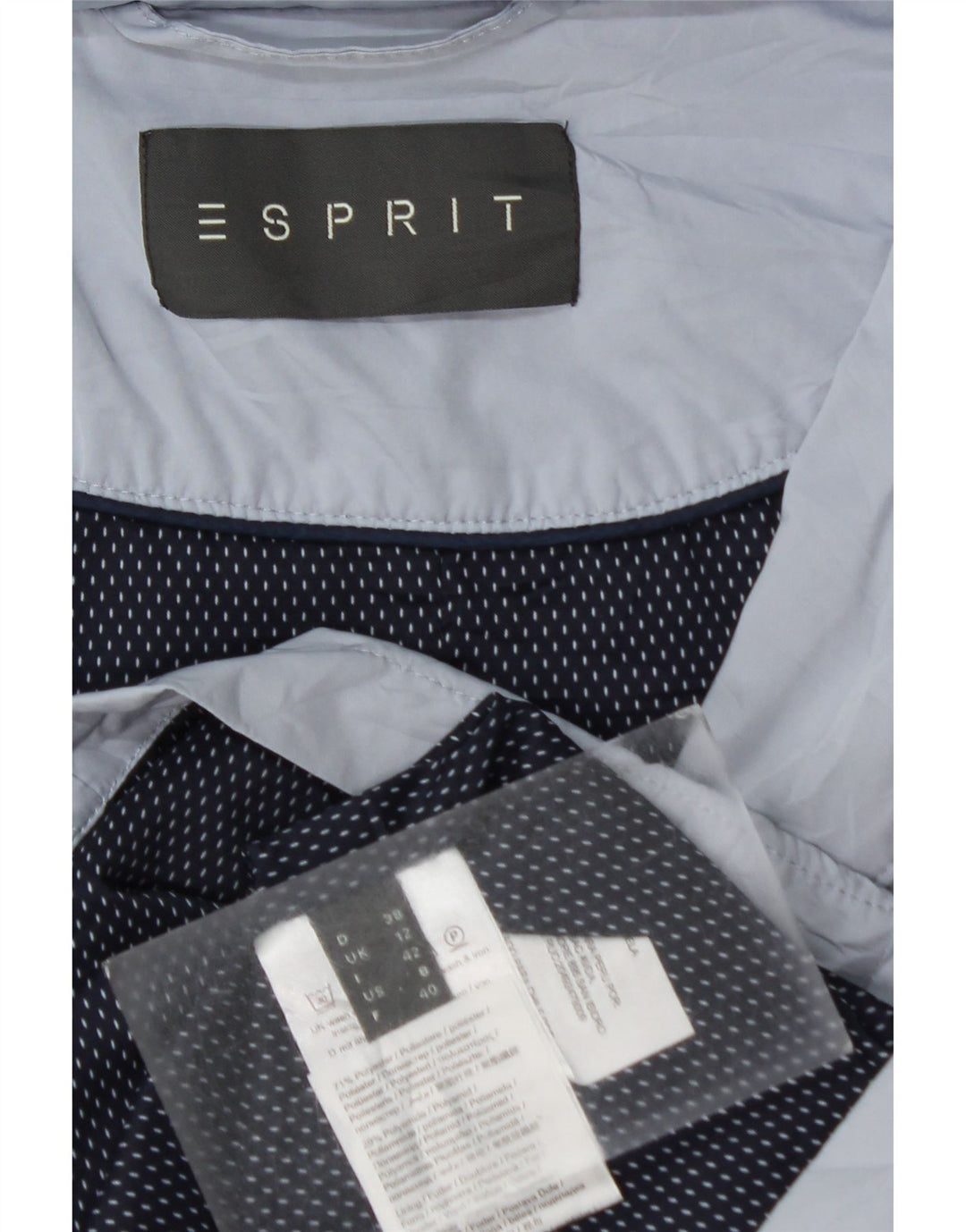 Jaqueta militar feminina ESPRIT UK 12 poliéster azul médio
