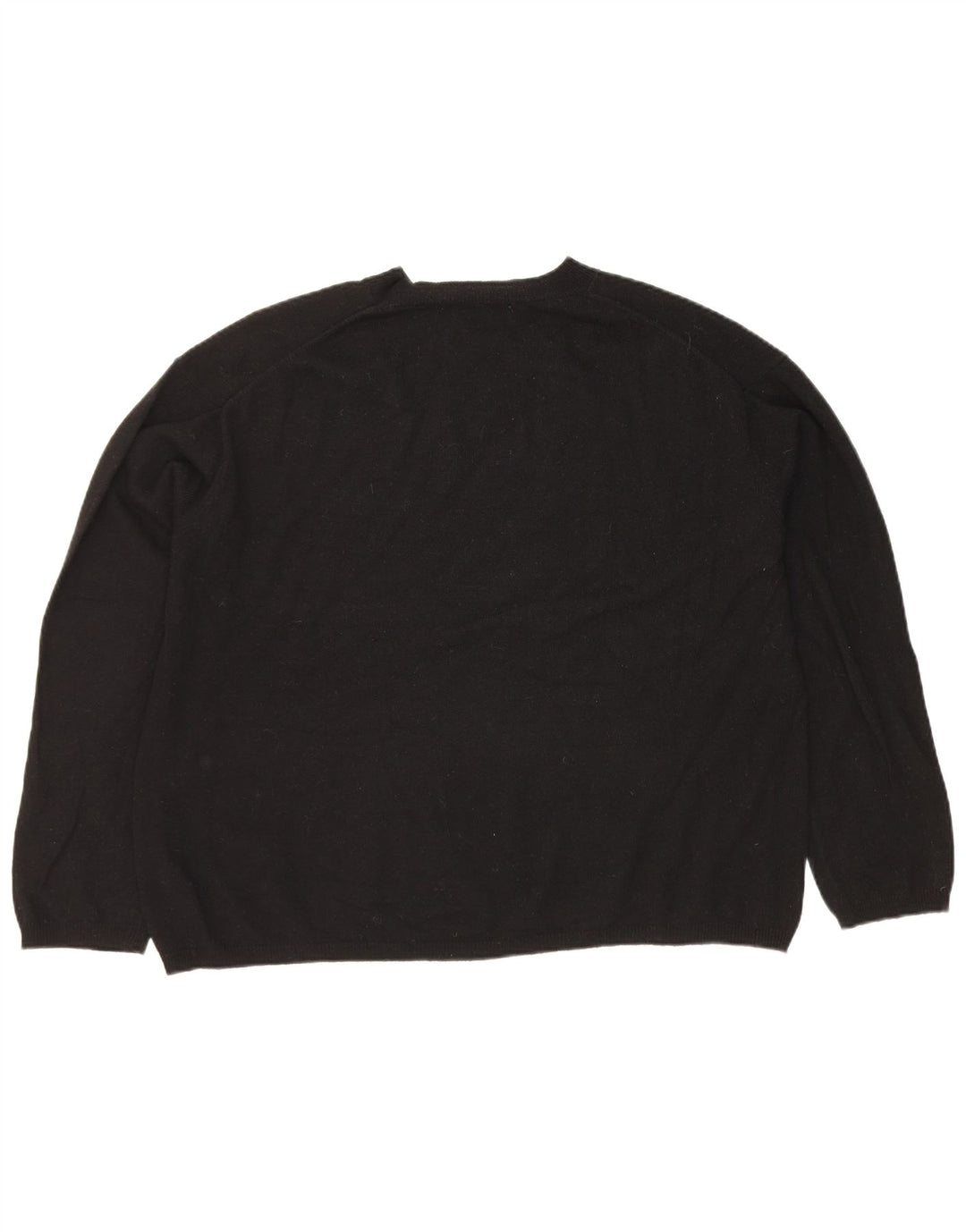 Zara Suéter feminino oversized com gola redonda Reino Unido 14 médio preto