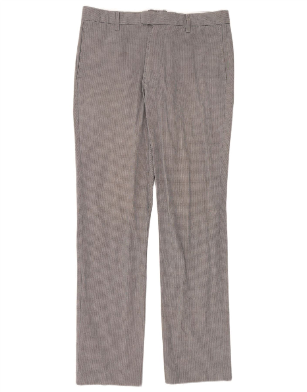 Calça masculina Dockers Straight Suit W32 L34 cinza xadrez algodão