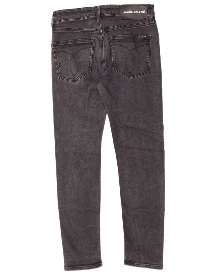 Calvin Klein Mens Jeans Slim W32 L27 Algodão Cinza