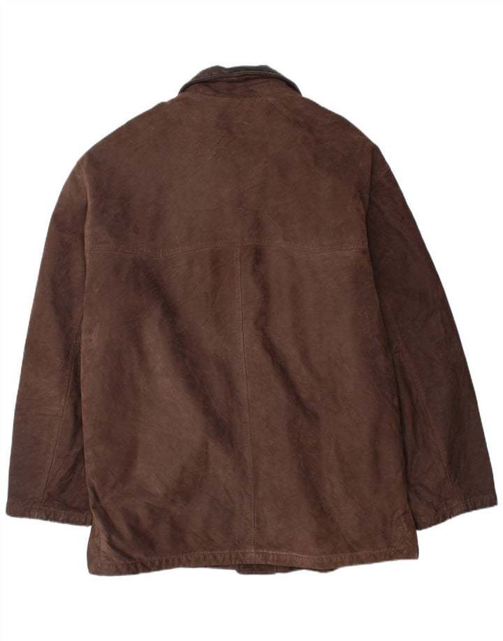Jaqueta de couro masculina Pelle Moda IT 54 2XL couro marrom
