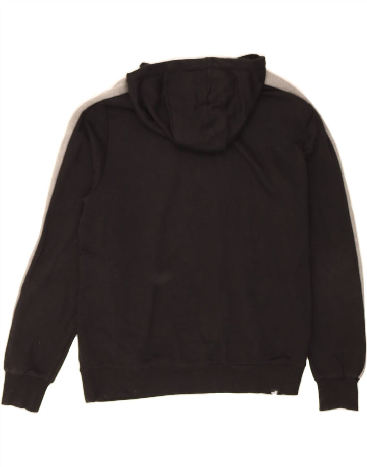 PUMA Mens Graphic Hoodie Jumper Large Black Colourblock Cotton Vintage Puma and Second-Hand Puma from Messina Hembry 