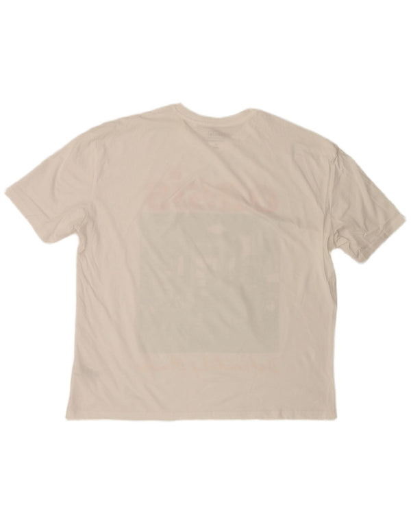 Camiseta feminina Oasis unissex com estampa grande grande Reino Unido 18 XL algodão branco