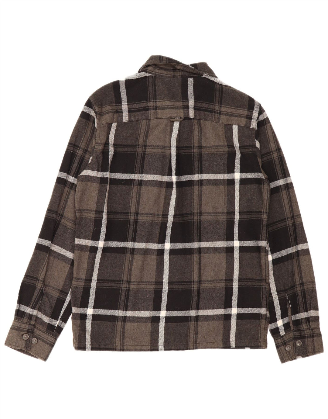 Camisa masculina de flanela Jack & Jones pequena cinza xadrez algodão