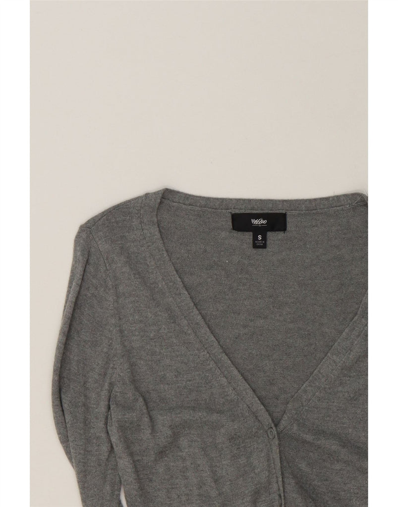 MOSSIMO Womens Cardigan Sweater UK 10 Small Grey Nylon Vintage Mossimo and Second-Hand Mossimo from Messina Hembry 