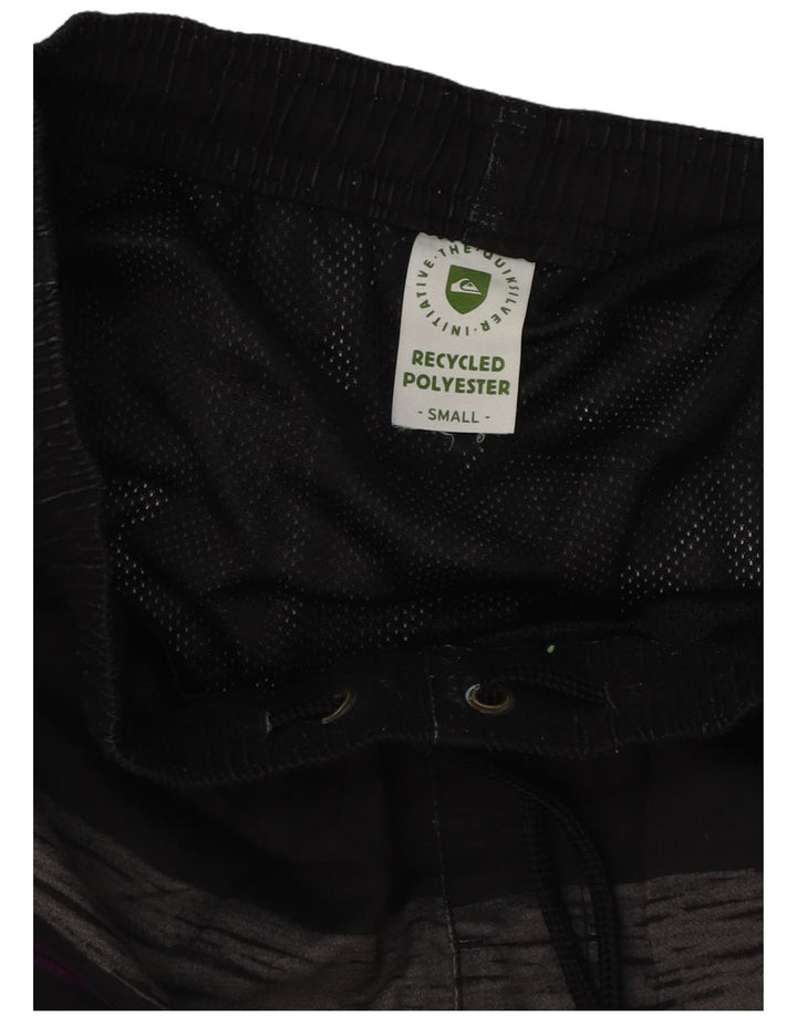 Shorts de natação masculinos Quiksilver pequeno poliéster colorblock preto