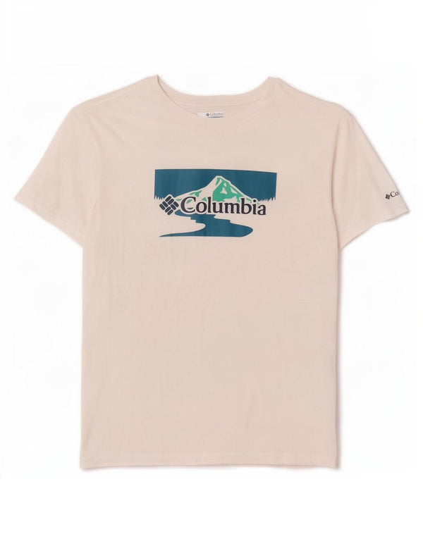 Camiseta Columbia Masculina Graphic Top Pequeno Algodão Branco