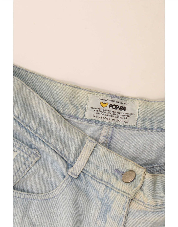 Shorts jeans feminino POP 84 W28 azul médio