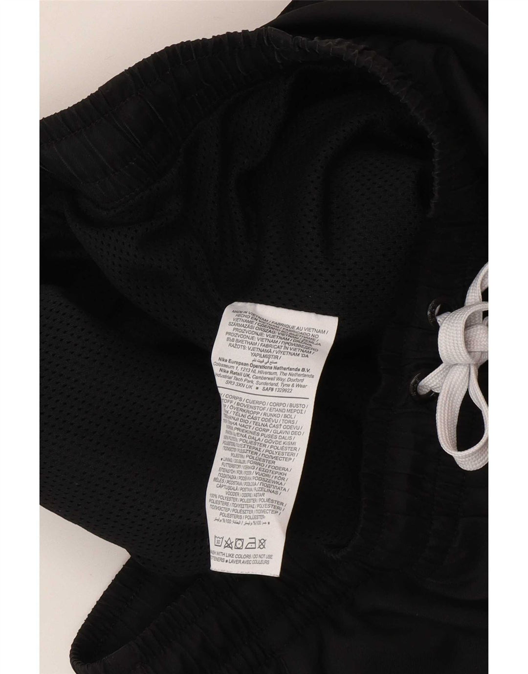 Shorts de natação masculino Nike grande poliéster preto