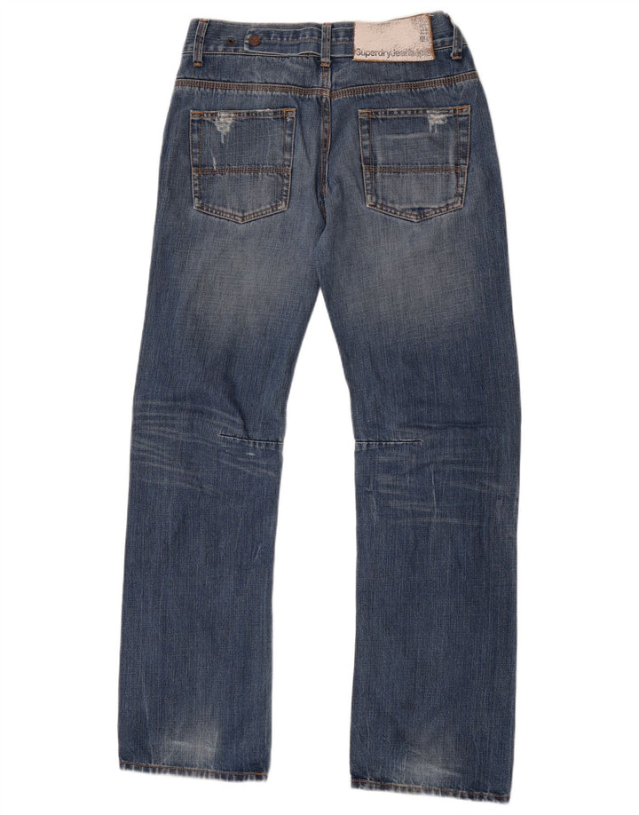 Jeans retos masculinos Superdry W28 L33 algodão azul