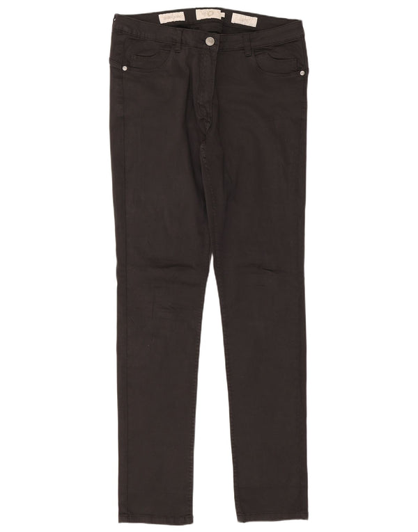 Calça feminina casual slim fit da Dack IT 46 grande W32 L32 algodão preto