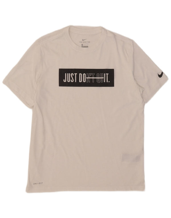 Camiseta Nike Masculina Dri Fit Graphic Top Médio Algodão Branco