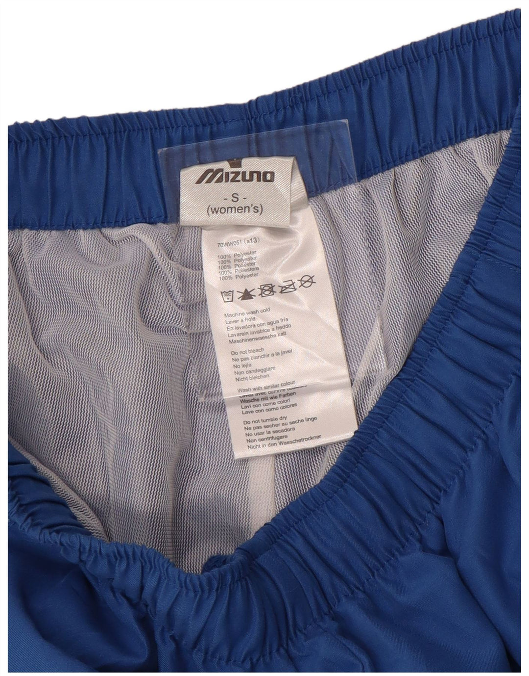 Calça de treino feminina MIZUNO UK 10 poliéster colorblock azul pequeno