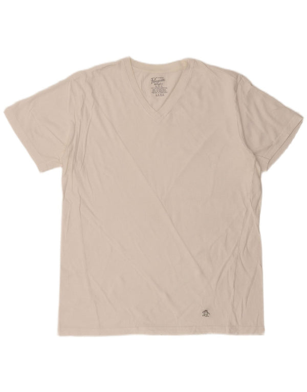 Camiseta feminina PENGUIN UK 14 algodão branco médio