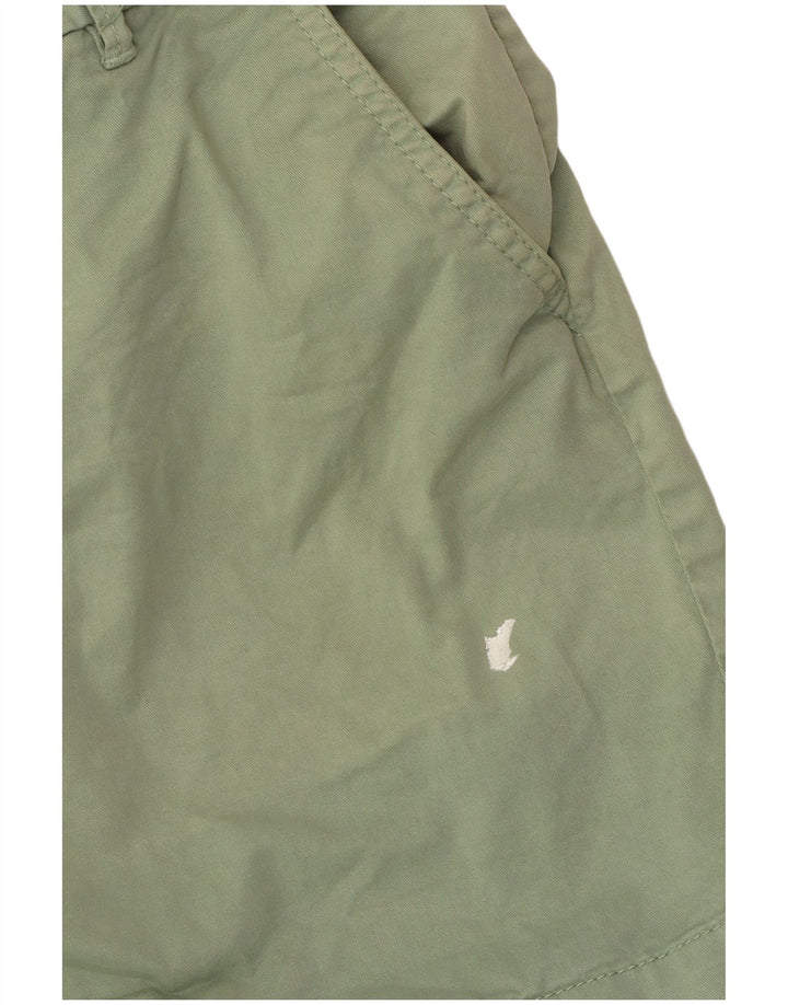 Shorts Chino feminino Fat Face US 6 médio W30 algodão verde