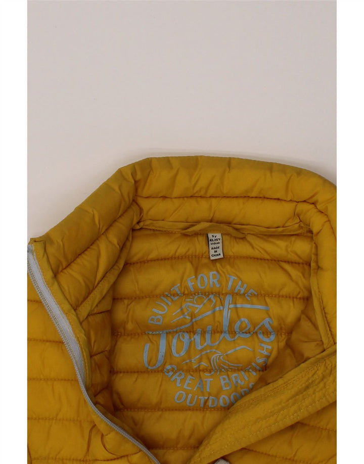 Colete acolchoado Joules para meninas 4-5 anos poliamida amarela