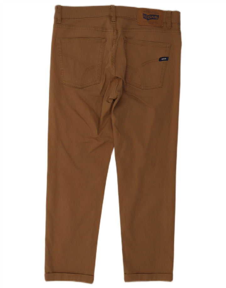 Calça cortada masculina Gas W32 L24 bege