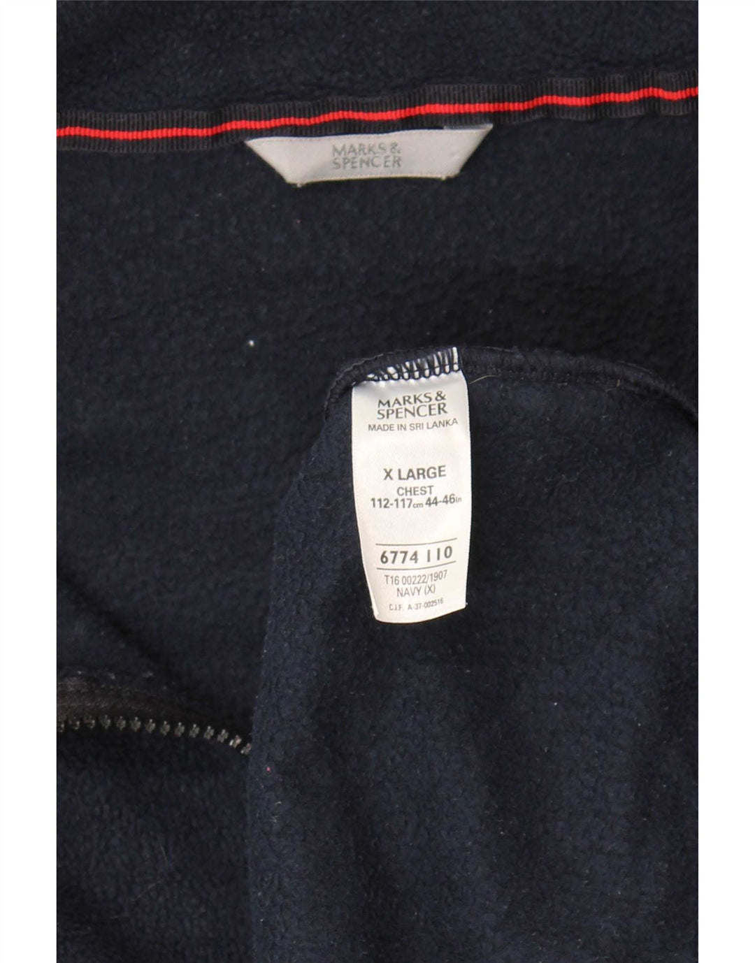 Jaqueta de lã masculina Marks & Spencer Reino Unido 42 XL azul marinho poliéster