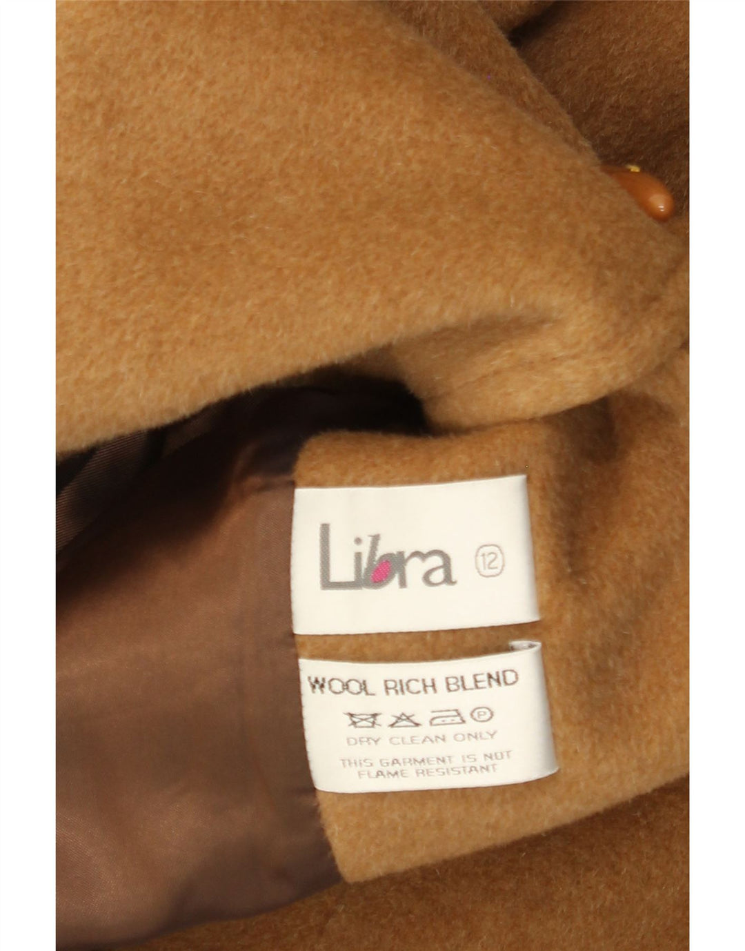 Sobretudo curto feminino LIBRA US 12 grande lã bege