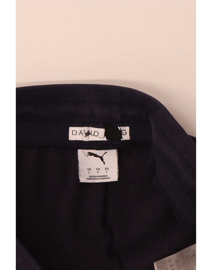 Calça de treino feminina Puma grande algodão azul marinho