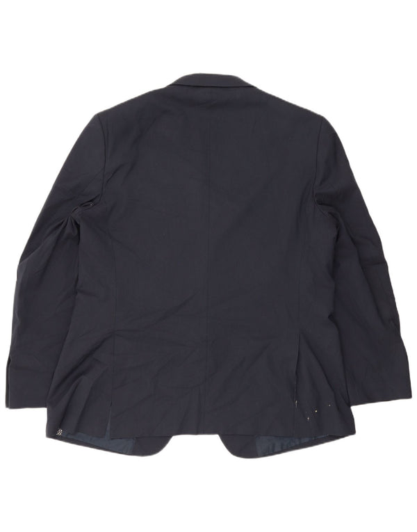 Jaqueta blazer masculina de 2 botões Marks & Spencer Reino Unido 46 XL azul marinho