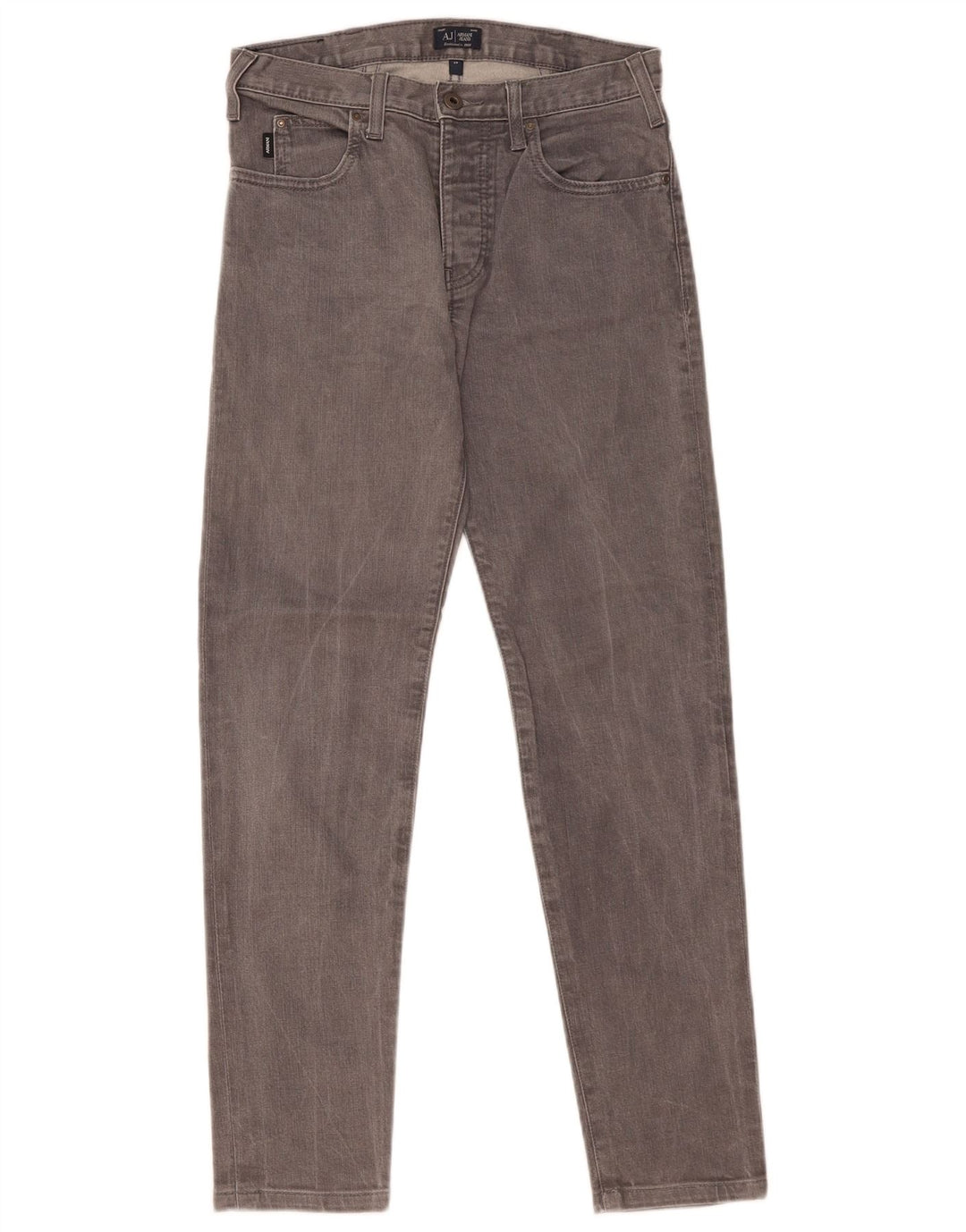 Armani Mens Slim Jeans W28 L29 Algodão Cinza