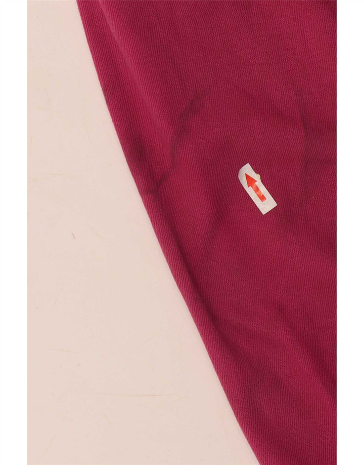 Camisa jeans feminina Zara Reino Unido 16 grande algodão rosa