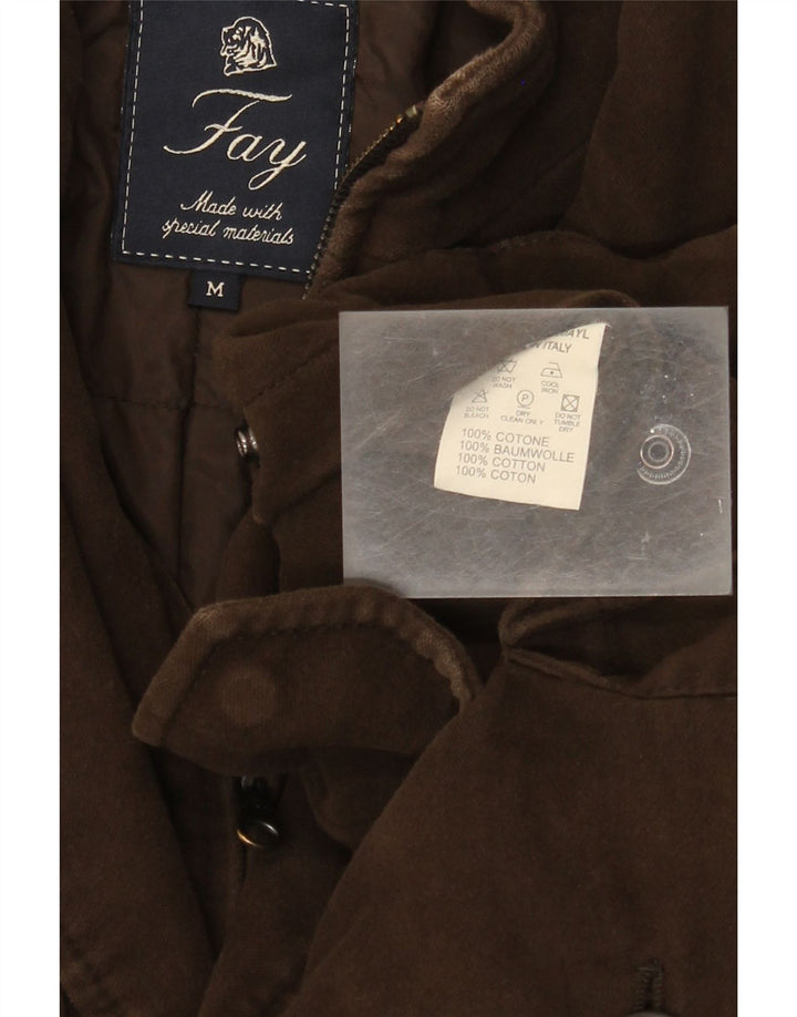 Jaqueta utilitária masculina Fay UK 38 algodão marrom médio