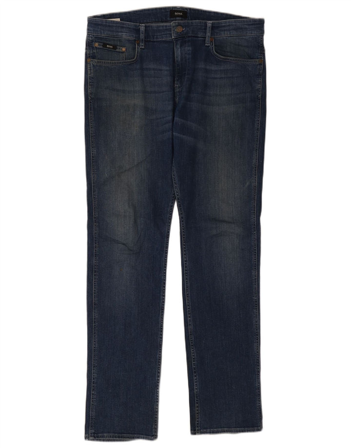 Hugo Boss Masculino Slim Jeans W34 L32 Azul Algodão