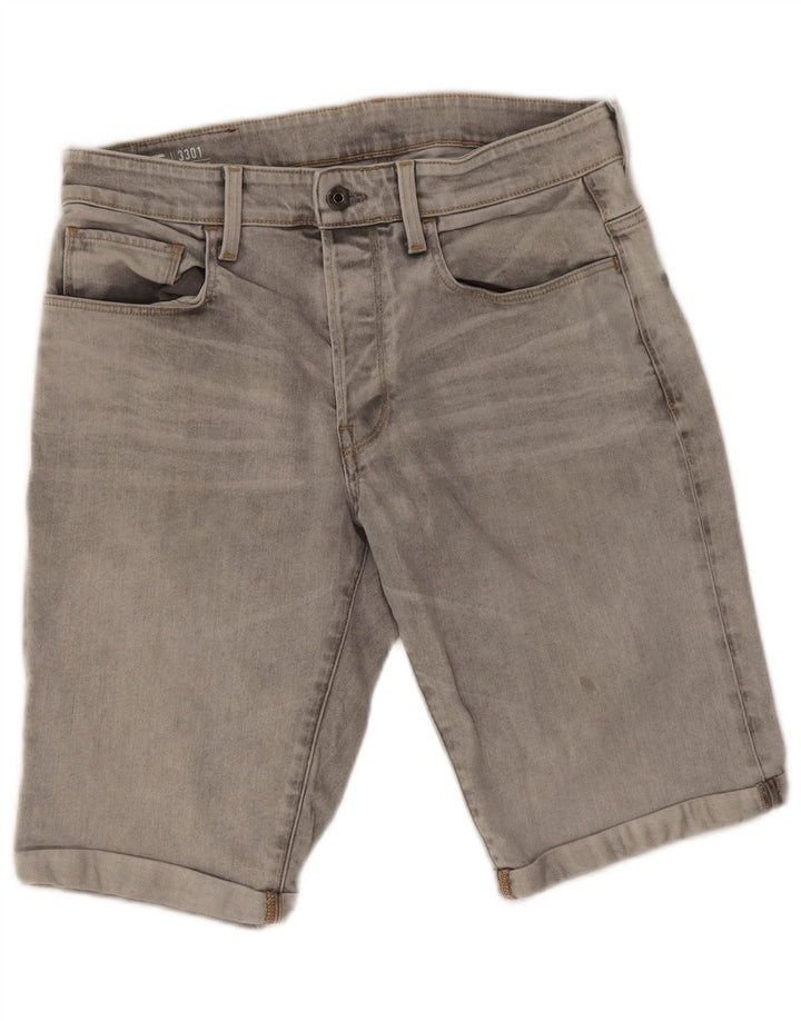 Shorts jeans masculino G-Star 3301 W32 cinza médio