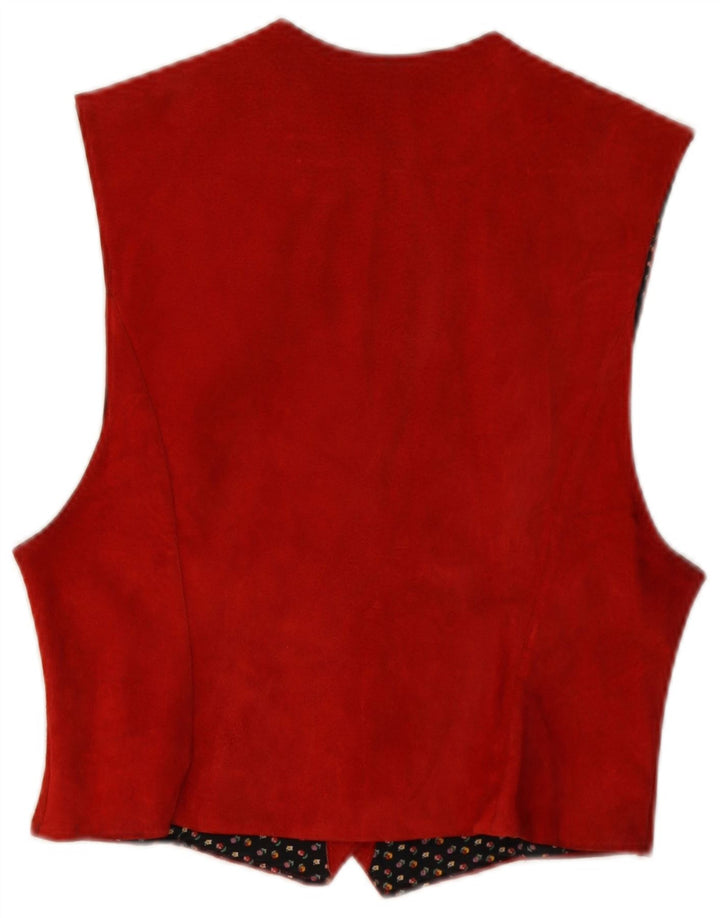 Colete feminino vintage UK 10 pequeno vermelho