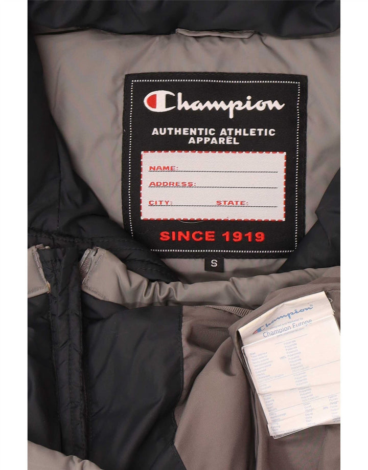 Jaqueta masculina superdimensionada acolchoada Champion UK 10 Small Grey Colourblock