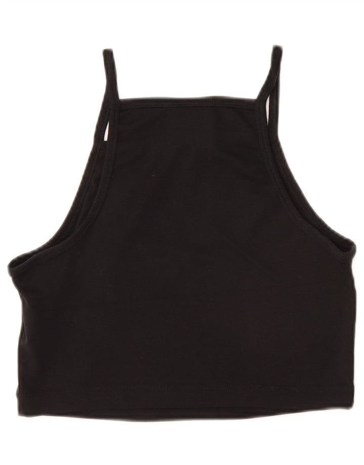 NIKE Meninas Crop Cami Top 10-11 Anos Médio Algodão Preto