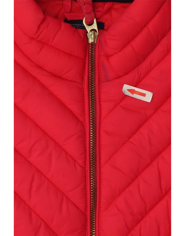 Gilet feminino acolchoado Joules UK 10 pequeno rosa poliamida