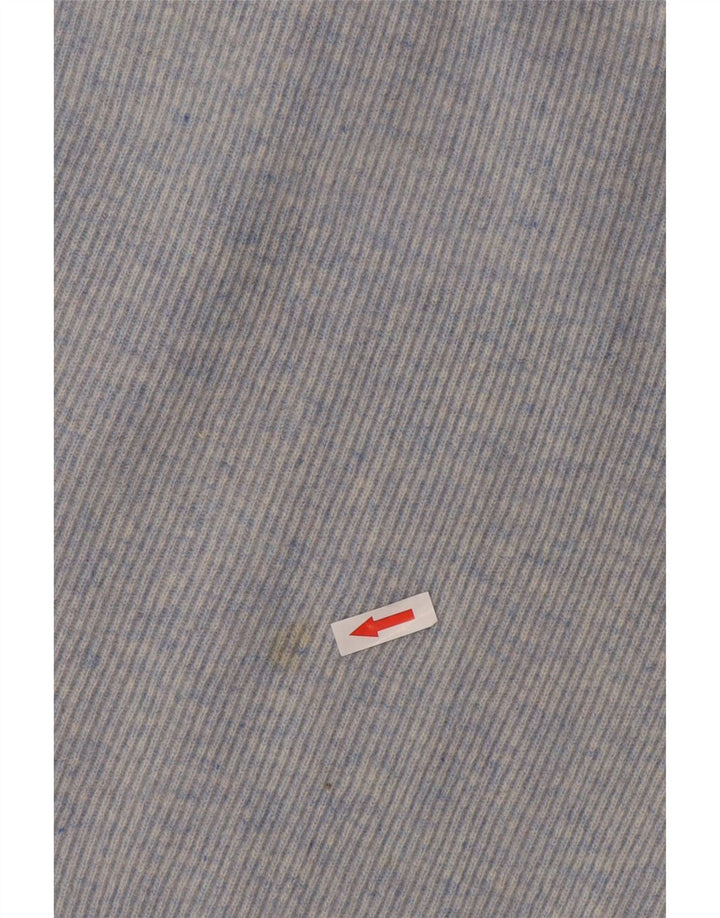 Saia bolha de malha feminina vintage grande W32 lã azul