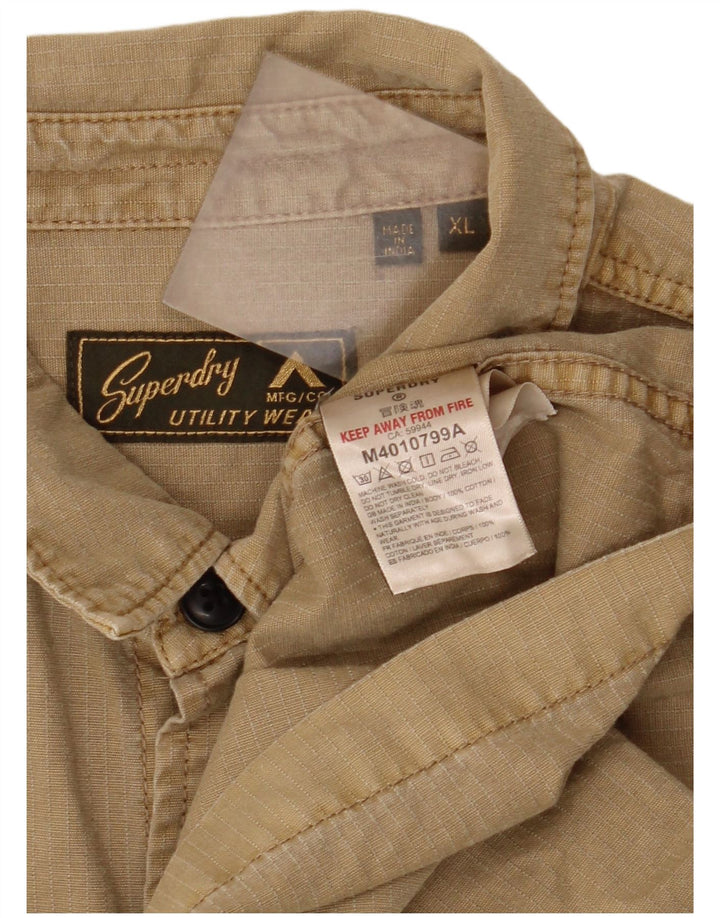 Camisa masculina Superdry XL algodão bege