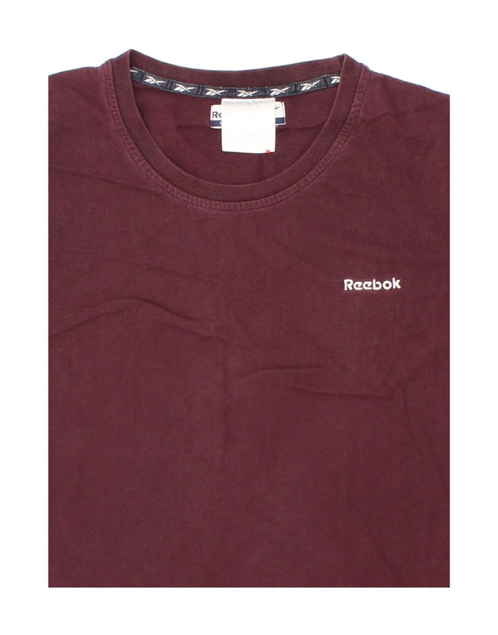 REEBOK Womens T-Shirt Top UK 18 XL Burgundy Cotton Vintage Reebok and Second-Hand Reebok from Messina Hembry 