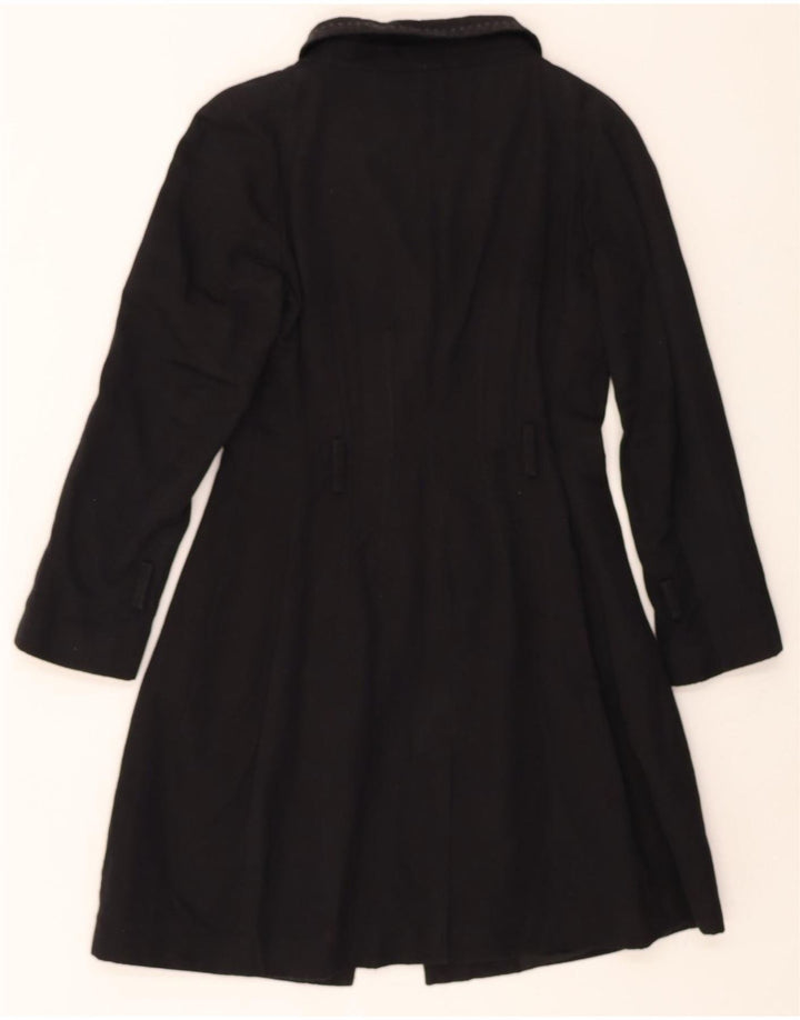 BYBLOS Womens Overcoat UK 10 Small Black Cotton Vintage Byblos and Second-Hand Byblos from Messina Hembry 