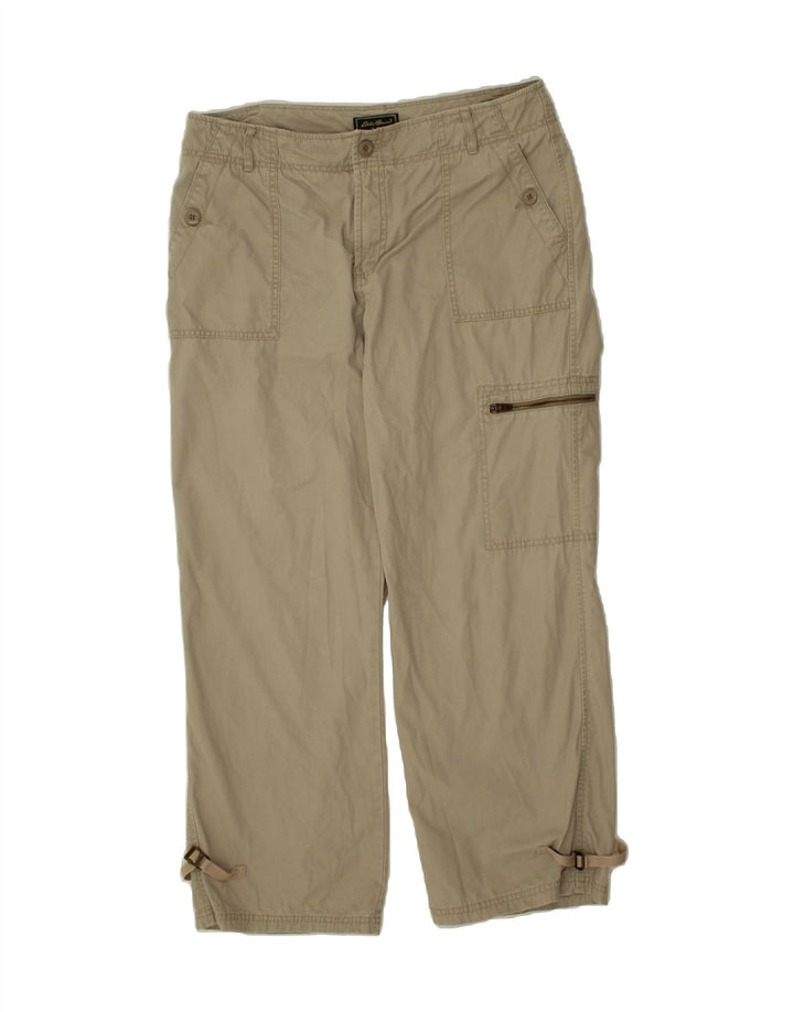 EDDIE BAUER Womens Straight Cargo Trousers US 12 Large W30 L29 Grey Cotton Vintage Eddie Bauer and Second-Hand Eddie Bauer from Messina Hembry 