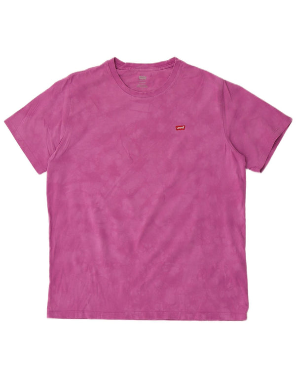 Camiseta masculina Levi's Standard Fit grande algodão tie-dye roxo