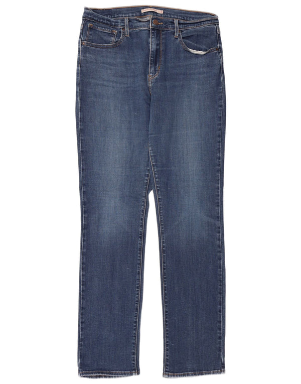 Calça jeans feminina Levi's 724 High Rise Straight W31 L32 azul algodão