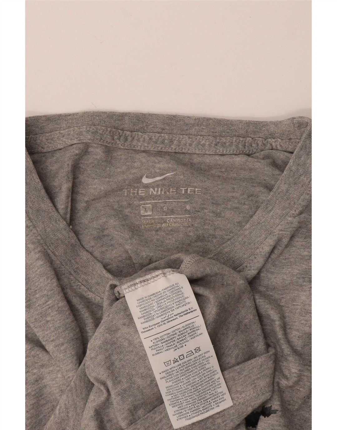 Camiseta gráfica masculina Nike grande algodão cinza